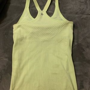 Lululemon lime green fitted tank